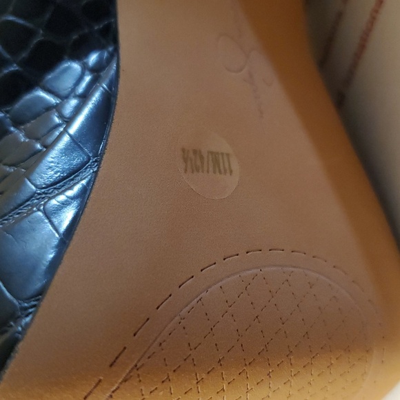 JESSICA SIMPSON Glynis black embossed High Heel platform Pumps size 11 brand new - Picture 7 of 7